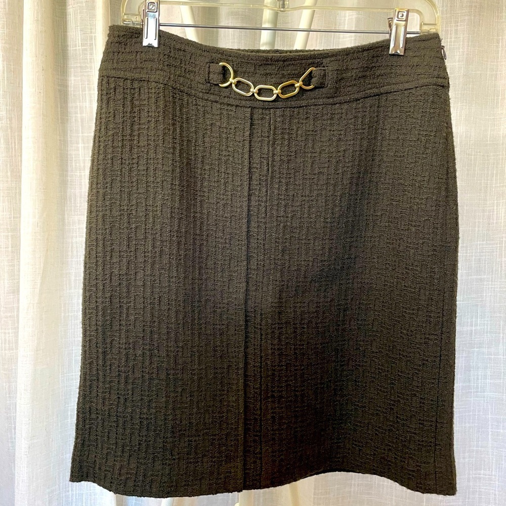 NWT Ann Taylor Brown Wool Skirt size 4